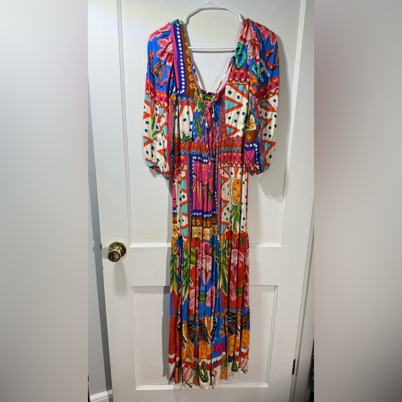 Colorful Bohemian Midi Dress - Picture 2 of 3